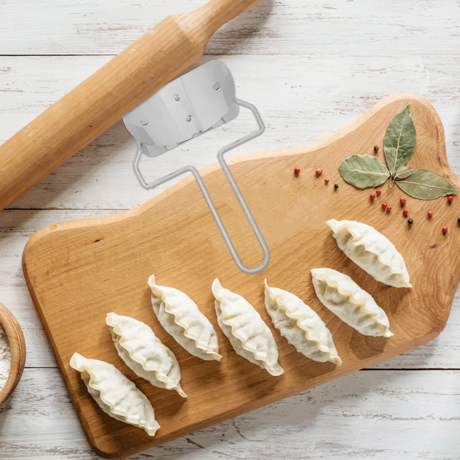 2Pcs Dumpling Mold Kitchen Tool Stainless Steel Round Dumpling Skin Maker Manual Dough Cutter Roller for Ravioli Gyoza Wonton
2Pcs Dumpling Mold Kitchen Tool Stainless Steel Round Dumpling Skin Maker Manual Dough Cutter Roller for Ravioli Gyoza Wonton