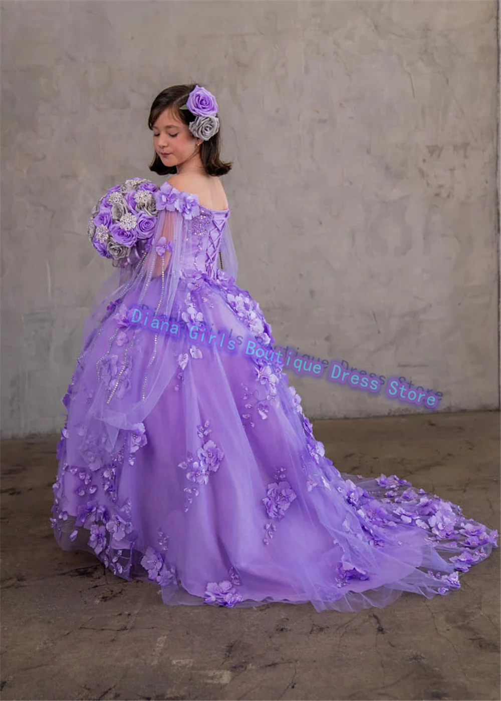 Luxury Purple Tulle Fluffy with Quality Flowers Applique Flower Girl Dress for Little Princess Wedding Birthday Party Ball Gowns
Luxury Purple Tulle Fluffy with Quality Flowers Applique Flower Girl Dress for Little Princess Wedding Birthday Party Ball Gowns