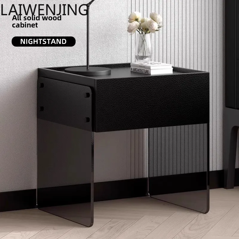 HLZ light luxury minimalist solid wood bedside table small simple modern household bedside storage cabinet
HLZ light luxury minimalist solid wood bedside table small simple modern household bedside storage cabinet