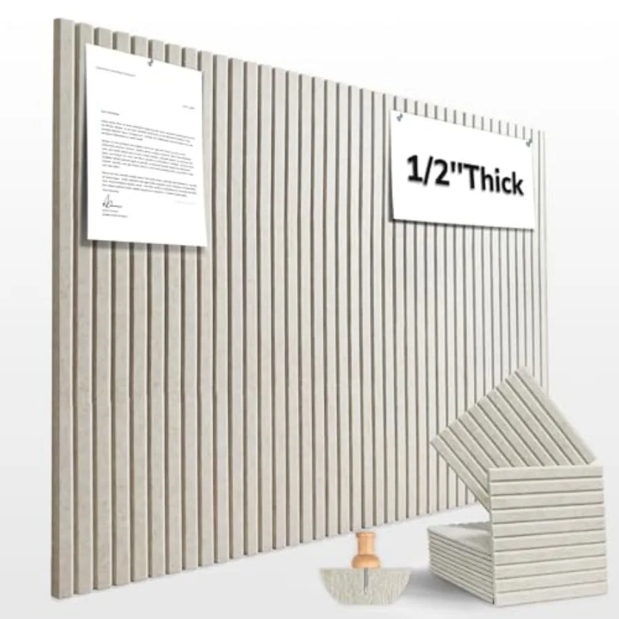 Large Cork Board for Office Decor, 48"x 36" - 1/2" Thick Felt Bulletin Board, 12 Pack Felt Board with Safe Removable Adhesive T
Large Cork Board for Office Decor, 48"x 36" - 1/2" Thick Felt Bulletin Board, 12 Pack Felt Board with Safe Removable Adhesive T