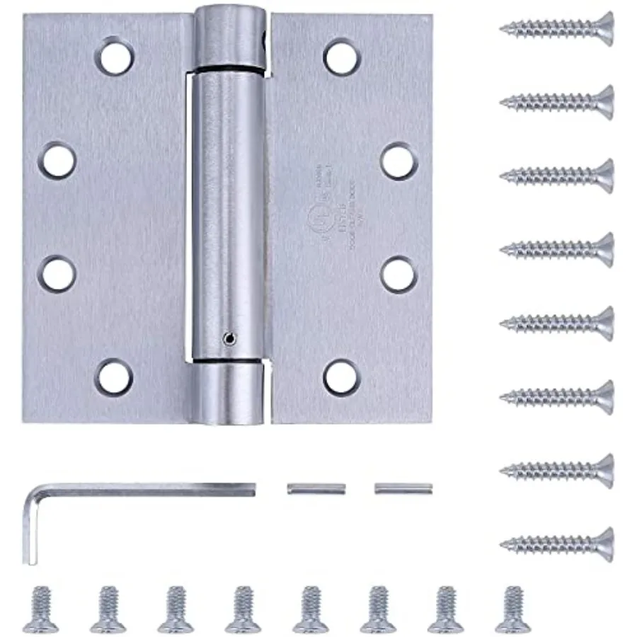 2 Pack - Brushed Finish Self Closing Reversible Door Hinge - Heavy Duty Commercial Spring Door Hinge - UL Listed with Complete
2 Pack - Brushed Finish Self Closing Reversible Door Hinge - Heavy Duty Commercial Spring Door Hinge - UL Listed with Complete