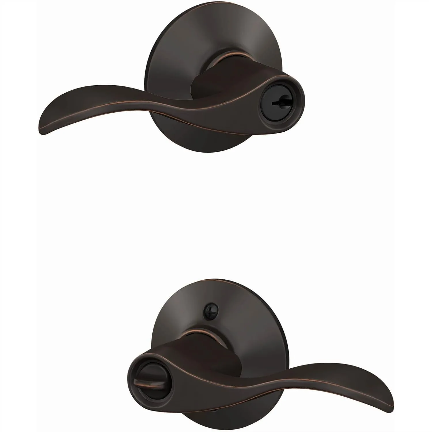 Keyed Entry Door Lever with Security Lock, Aged Bronze, Fits Standard Doors
Keyed Entry Door Lever with Security Lock, Aged Bronze, Fits Standard Doors