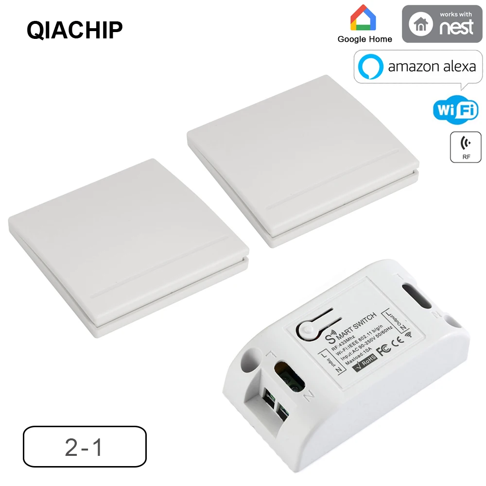 RF 433mhz remote 110V 220V Receiver Smart Home Wifi Wireless Remote Control Life/Tuya APP Works With Alexa Google
RF 433mhz remote 110V 220V Receiver Smart Home Wifi Wireless Remote Control Life/Tuya APP Works With Alexa Google