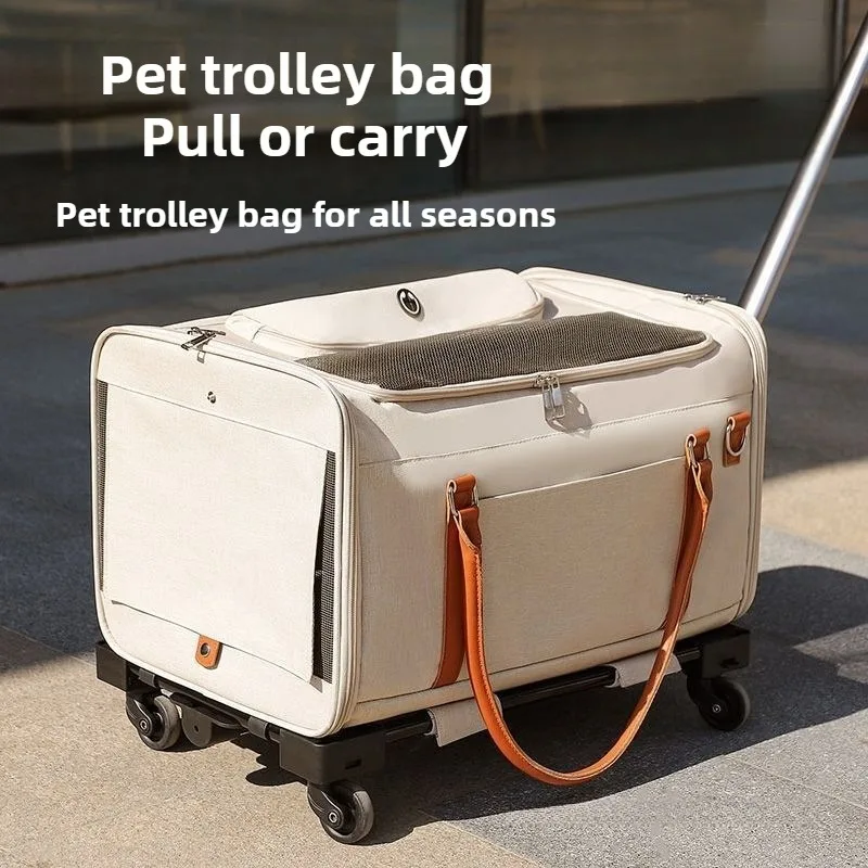 Multifunctional Cat Carrier with Trolley Large Capacity Breathable Foldable Pet Bag for Cats and Dogs
Multifunctional Cat Carrier with Trolley Large Capacity Breathable Foldable Pet Bag for Cats and Dogs