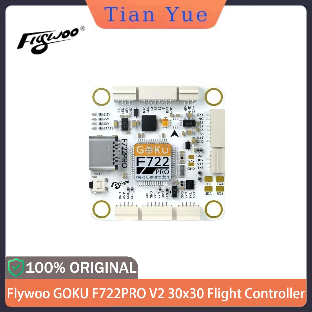 Контроллер полета Flywoo F722 PRO V2 30x30 — модуль Blackbox Dual BEC 16 МБ для замены дрона FPV
Контроллер полета Flywoo F722 PRO V2 30x30 — модуль Blackbox Dual BEC 16 МБ для замены дрона FPV