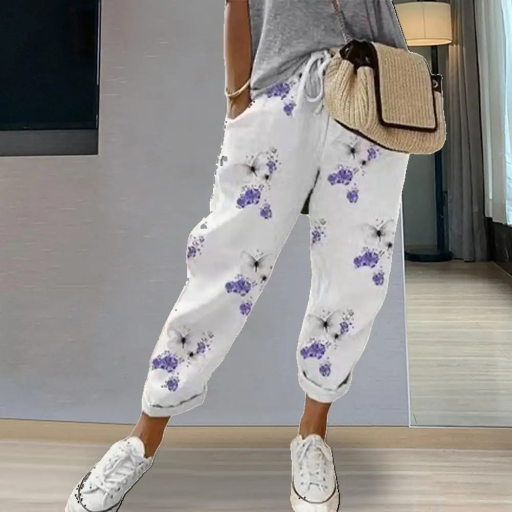 Women Retro Pants Printed Casual Pants Stylish Women's Summer Casual Pants with Elastic Drawstring Waist Pockets for Streetwear
Women Retro Pants Printed Casual Pants Stylish Women's Summer Casual Pants with Elastic Drawstring Waist Pockets for Streetwear