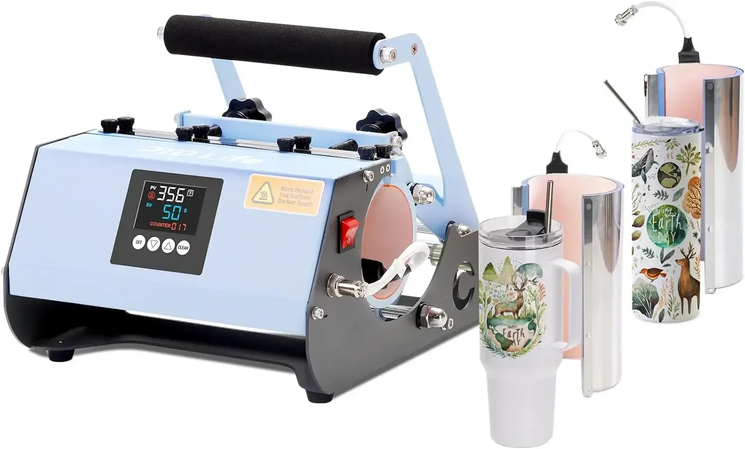 2 in 1 40 Tumbler Heat Press Machine 110 V Blue 20 30 Mug Heat Press for 40 Tumbler with Handle
2 in 1 40 Tumbler Heat Press Machine 110 V Blue 20 30 Mug Heat Press for 40 Tumbler with Handle