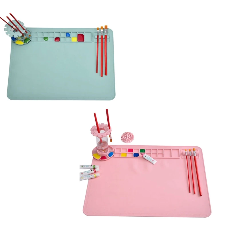 Washable Silicone Craft Graffiti Painting Mat DIY Silicone Painting Scrubbable Pigment Palette Painting Pad Blue Durable
Washable Silicone Craft Graffiti Painting Mat DIY Silicone Painting Scrubbable Pigment Palette Painting Pad Blue Durable