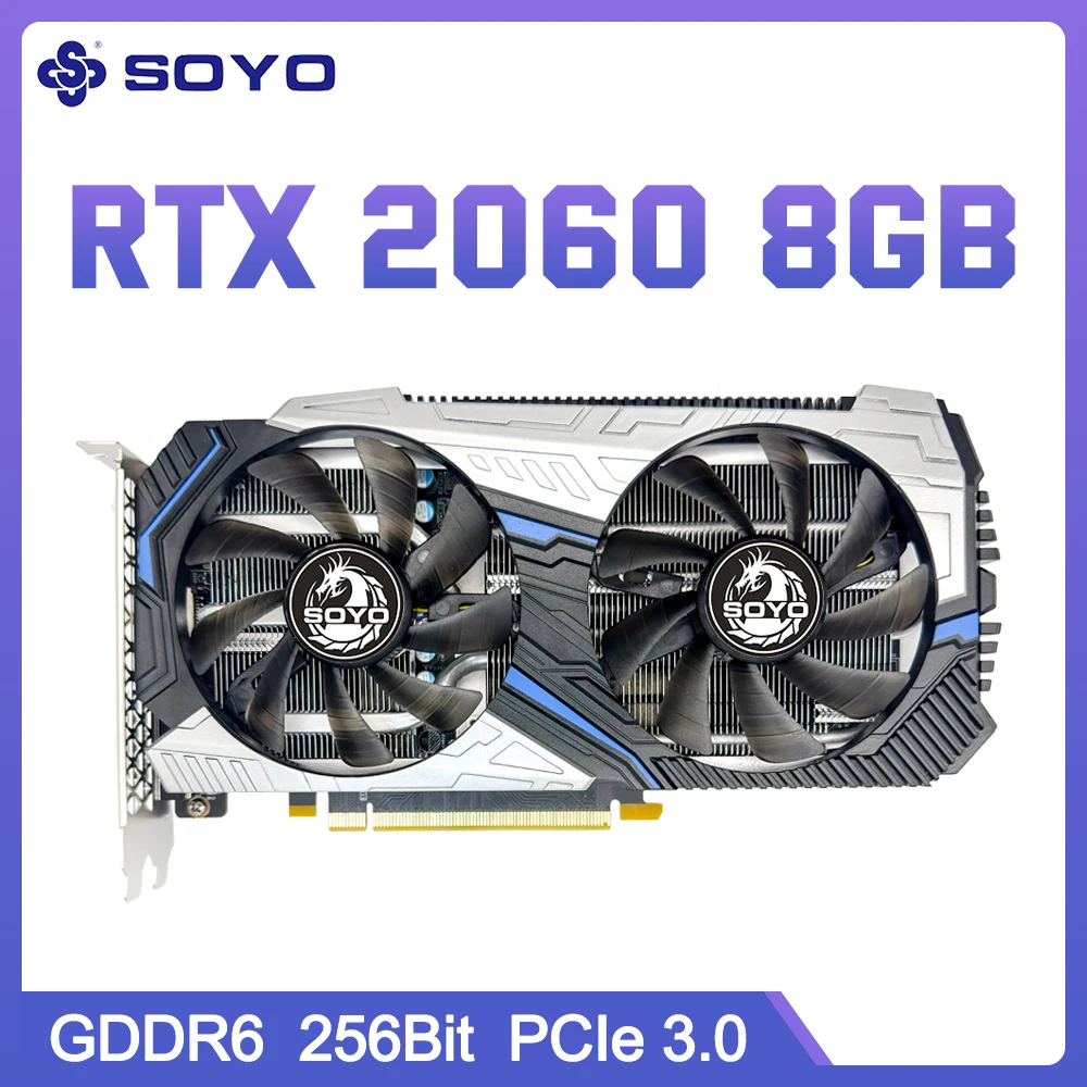 Игровая видеокарта SOYO RTX2060 SUPER 8G GDDR6, 256 бит, HDMI-совместимая DP DVI PCIE3.0x16 для настольных компьютеров
Игровая видеокарта SOYO RTX2060 SUPER 8G GDDR6, 256 бит, HDMI-совместимая DP DVI PCIE3.0x16 для настольных компьютеров