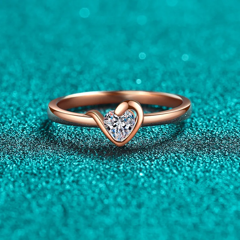 New DeyiS925Sterling Silver Champagne Gold Ring Female with Hearts Special-Shaped Personality Simple Minimalist Advan
New DeyiS925Sterling Silver Champagne Gold Ring Female with Hearts Special-Shaped Personality Simple Minimalist Advan