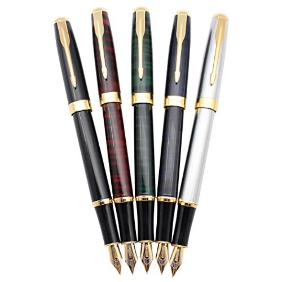 5 PCS Classic Metal Fountain Pen B388, Gift Pens with Converters, 5 Colors
5 PCS Classic Metal Fountain Pen B388, Gift Pens with Converters, 5 Colors