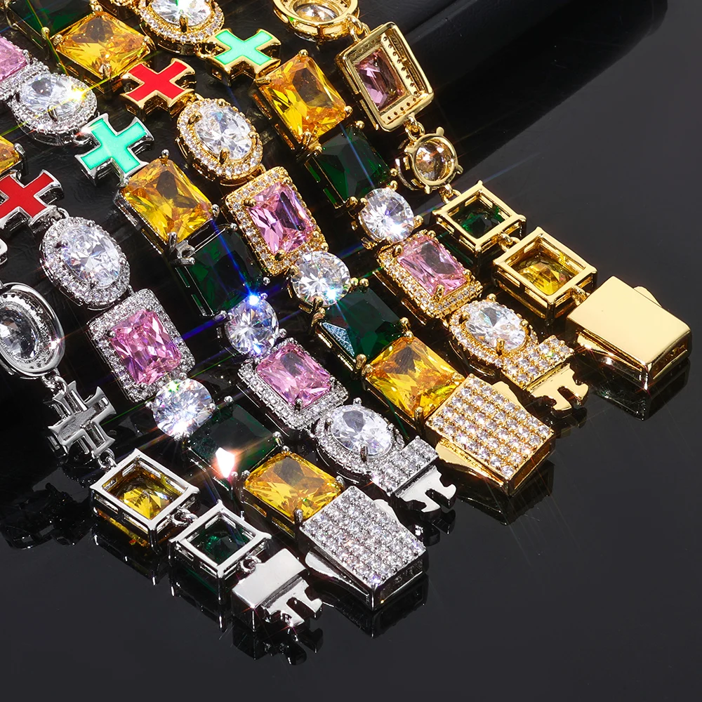 ALINOYA Multi Color Series 10mm Geometric Necklace Drip Oil Cross Mixed Gem Hip Hop Jewelry Suitable for Men and Women
ALINOYA Multi Color Series 10mm Geometric Necklace Drip Oil Cross Mixed Gem Hip Hop Jewelry Suitable for Men and Women
