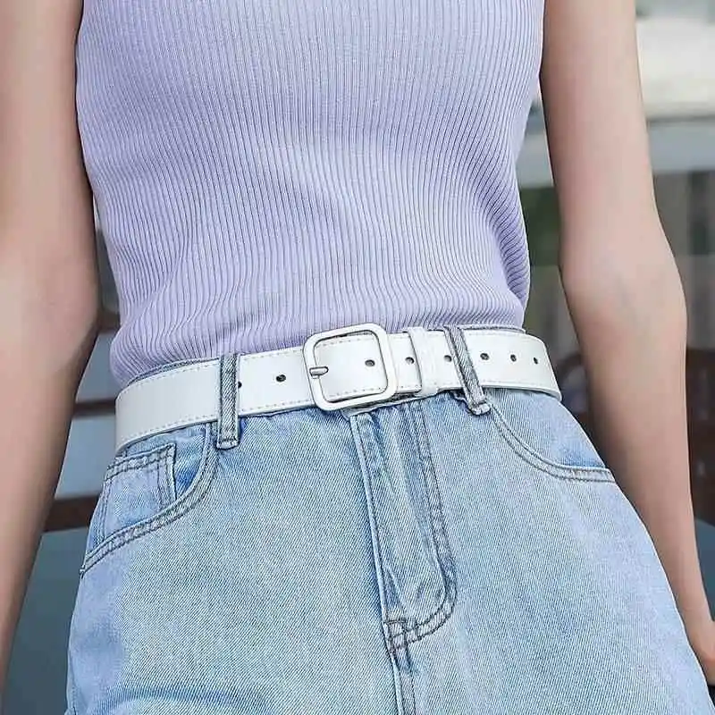 Fashionable White Retro round Mouth Belt for Women Student Style Jeans Belt Casual Alloy Buckle Leisure Waist Accessory
Fashionable White Retro round Mouth Belt for Women Student Style Jeans Belt Casual Alloy Buckle Leisure Waist Accessory