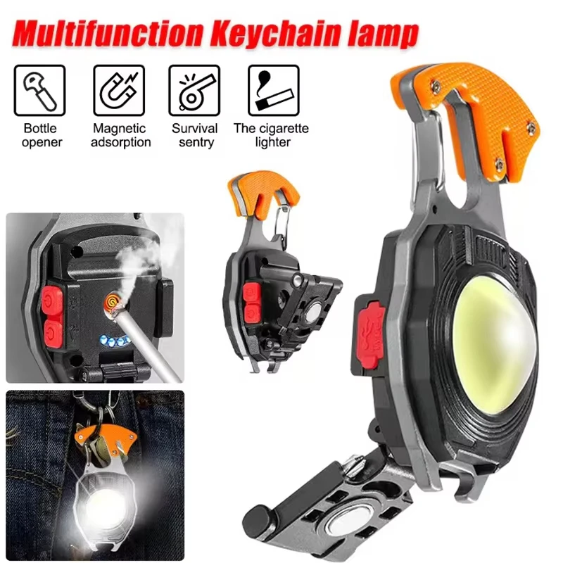 LED Flashlight Bag Charm Portable Multifunctional Mini Keychain Light USB Rechargeable Work Lights Strong Camping Outdoor Lights
LED Flashlight Bag Charm Portable Multifunctional Mini Keychain Light USB Rechargeable Work Lights Strong Camping Outdoor Lights