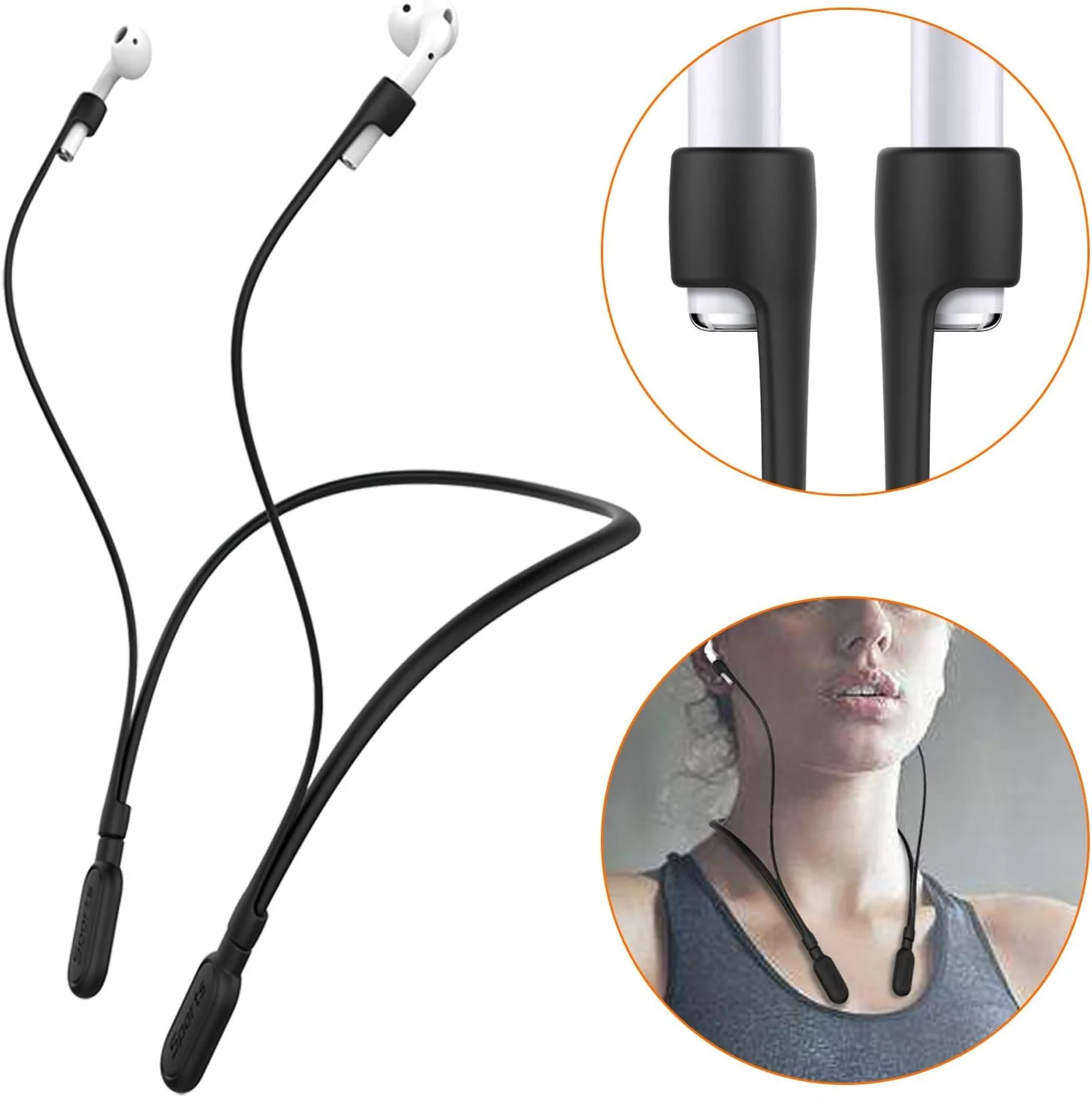 Compatible for AirPod Pro 3rd & 2nd / AirPods 4th & 3rd Strap, Soft Silicone Neckband Holder, Anti-Lost Wire Cord for Gym
Compatible for AirPod Pro 3rd & 2nd / AirPods 4th & 3rd Strap, Soft Silicone Neckband Holder, Anti-Lost Wire Cord for Gym