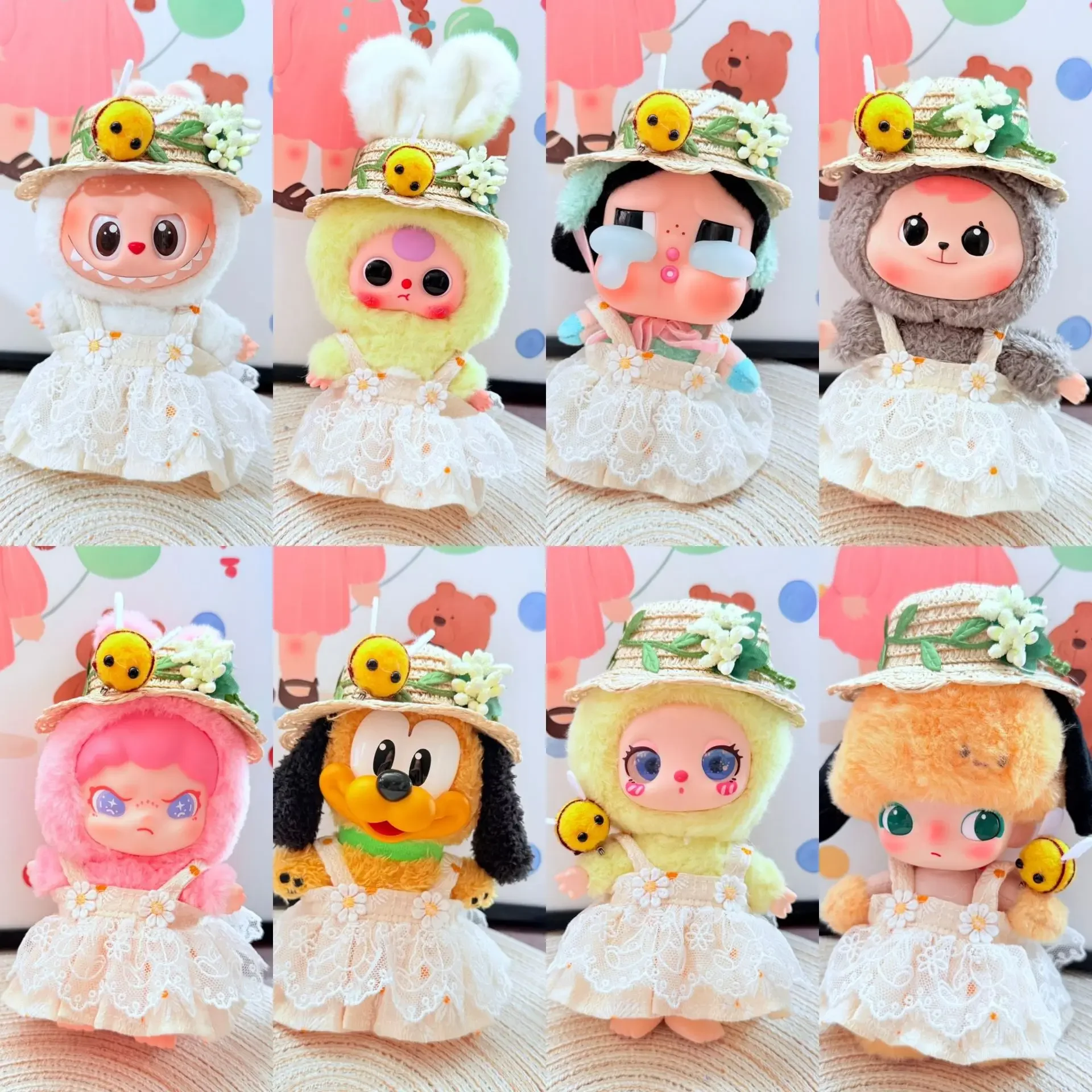 Cute Plush Dolls Clothes for Labubu I II Korea Style Fluffy Daisy straw Hat Suit Dress Flower Hat Suit for Ladbubu Crybaby
Cute Plush Dolls Clothes for Labubu I II Korea Style Fluffy Daisy straw Hat Suit Dress Flower Hat Suit for Ladbubu Crybaby