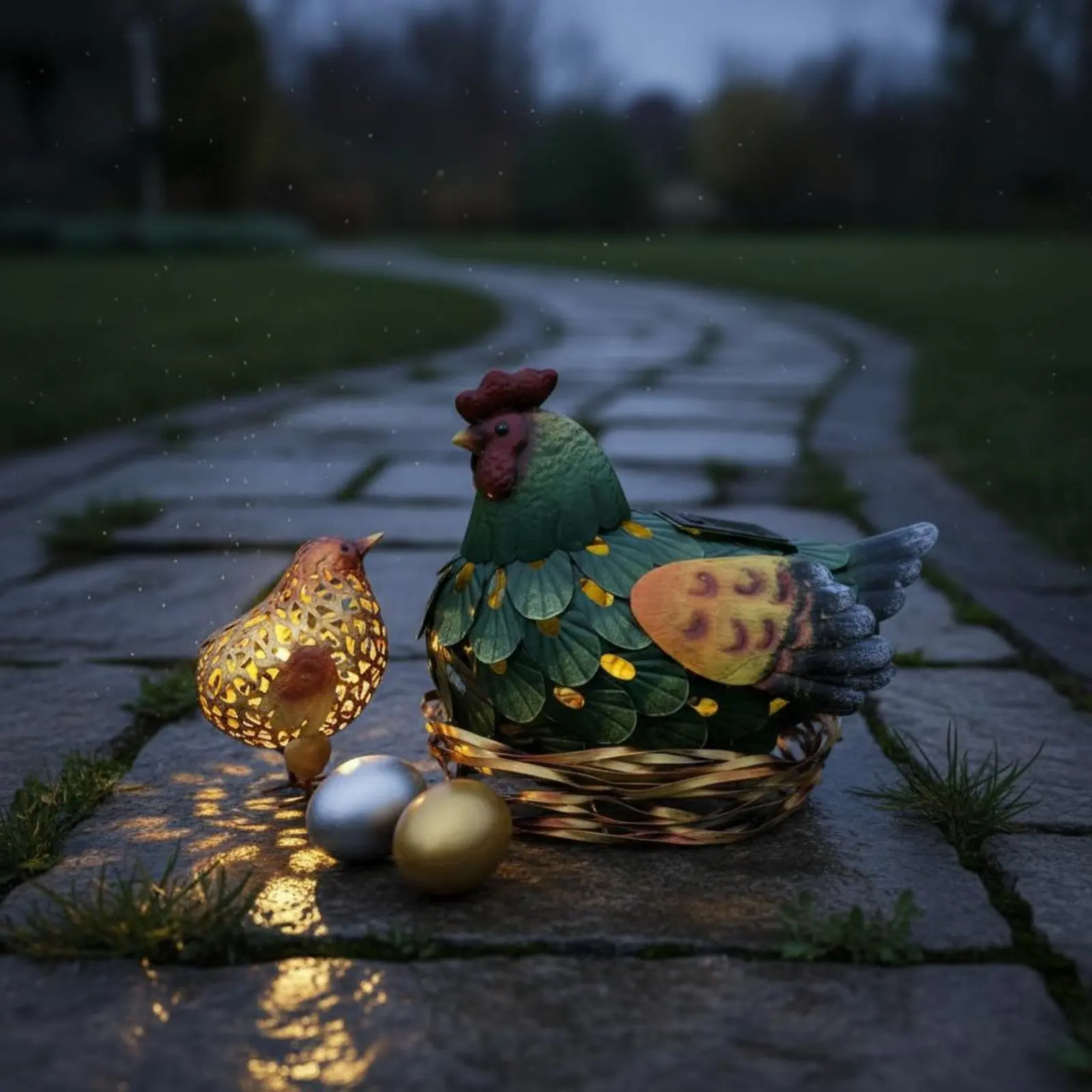 Solar Lantern Chicken Statue Outdoor Decorative Hen and Chicks Statue Lighted Chicken Yard Decor Weather-Resistant for Garden
Solar Lantern Chicken Statue Outdoor Decorative Hen and Chicks Statue Lighted Chicken Yard Decor Weather-Resistant for Garden