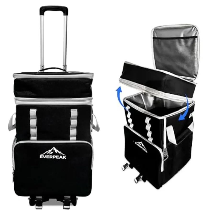 72-Can Large Collapsible Soft Cooler with Wheels, Insulated Leakproof Cooler Bag with Handle, Removable Lunch Box Top, All-Terr
72-Can Large Collapsible Soft Cooler with Wheels, Insulated Leakproof Cooler Bag with Handle, Removable Lunch Box Top, All-Terr
