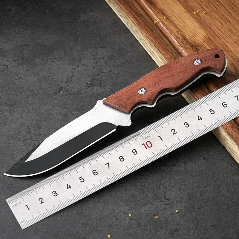 Outdoor Straight Knife, Wooden Handle, Stainless Steel Blade with Knife Cover, Travel Camping Cutting Tool, Holiday Gift
Outdoor Straight Knife, Wooden Handle, Stainless Steel Blade with Knife Cover, Travel Camping Cutting Tool, Holiday Gift