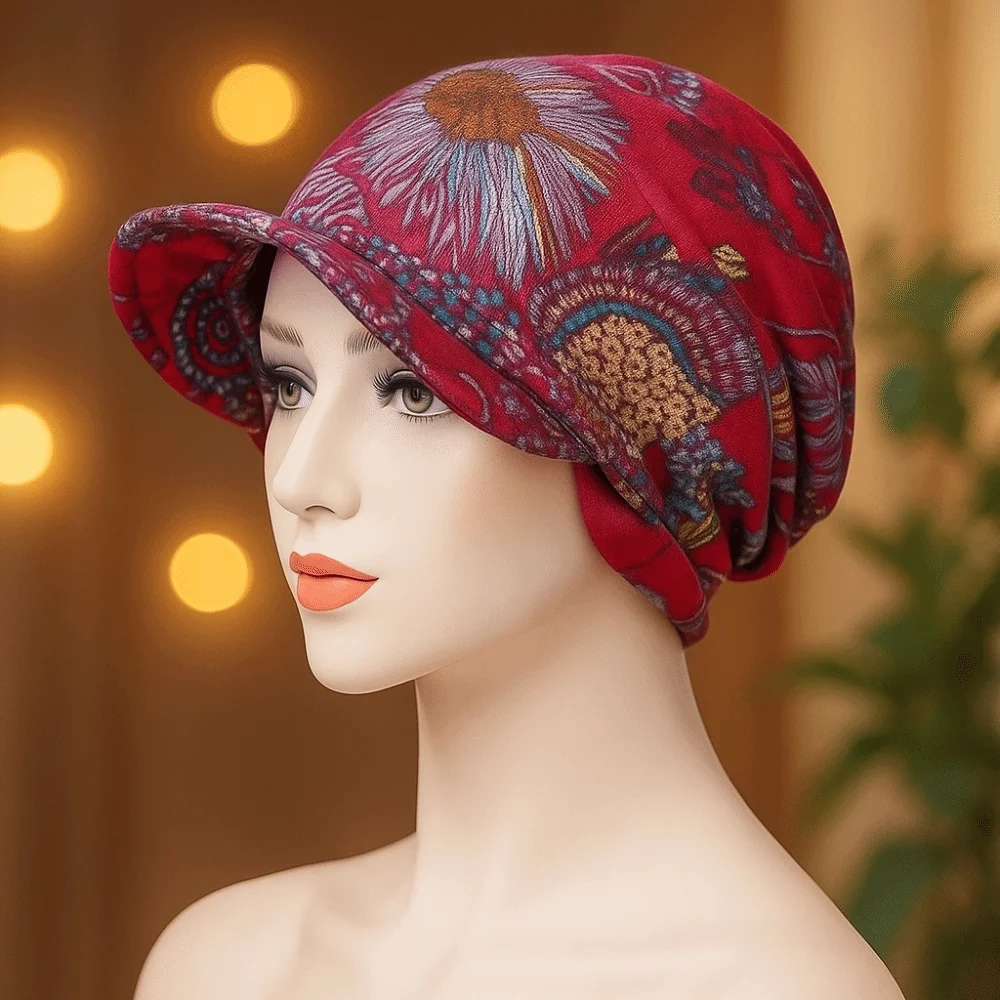 Fashion Print Design Chemo Caps Comfortable Breathable Visor Cap Cotton Wide Brim Warm Bonnet Caps Hair Loss
Fashion Print Design Chemo Caps Comfortable Breathable Visor Cap Cotton Wide Brim Warm Bonnet Caps Hair Loss