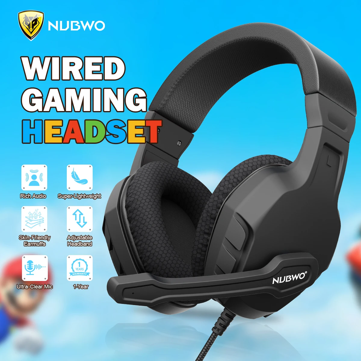 Игровые наушники NUBWO U3 с микрофоном для четкой связи, стереозвуком и регулировкой громкости, для ПК, PS4, PS5, Mac, iPad, Xbox
Игровые наушники NUBWO U3 с микрофоном для четкой связи, стереозвуком и регулировкой громкости, для ПК, PS4, PS5, Mac, iPad, Xbox