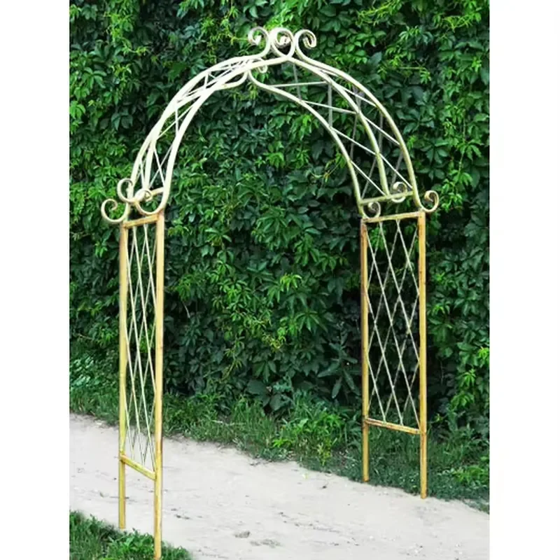 Powder Coated Ornamental Iron Works Wrought Iron X Arch Trellis - Flower Arbor
Powder Coated Ornamental Iron Works Wrought Iron X Arch Trellis - Flower Arbor