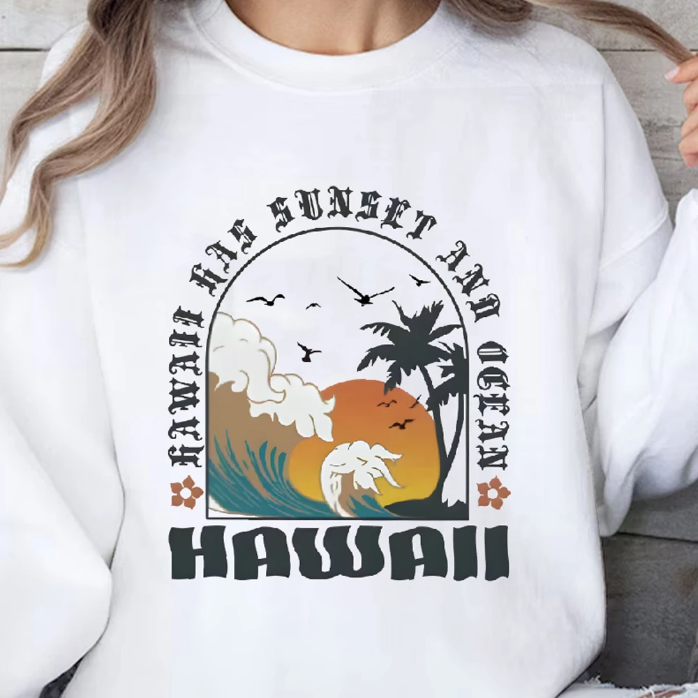 Hawaii Waves Sunset Coast Retro Vintage Sweatshirt Graphic Hoodies Y2K Casual Daily Wear Unisex Versatile Stylish Pullover 
Hawaii Waves Sunset Coast Retro Vintage Sweatshirt Graphic Hoodies Y2K Casual Daily Wear Unisex Versatile Stylish Pullover