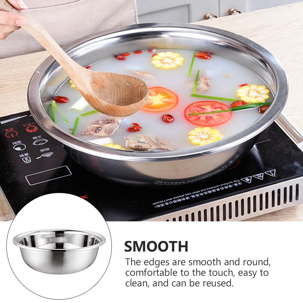 Stainless Steel Basin Vegetable Washing up Bowl Metal Mixing Dish Salad Flour Stainless-Steel 
Stainless Steel Basin Vegetable Washing up Bowl Metal Mixing Dish Salad Flour Stainless-Steel