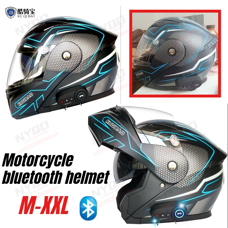 KUQIBAO Flip Up Motorcycle Helmet For Men ABS Material Dual Anti Fog Visor Built In Bluetooth Detachable Inner Lining
KUQIBAO Flip Up Motorcycle Helmet For Men ABS Material Dual Anti Fog Visor Built In Bluetooth Detachable Inner Lining