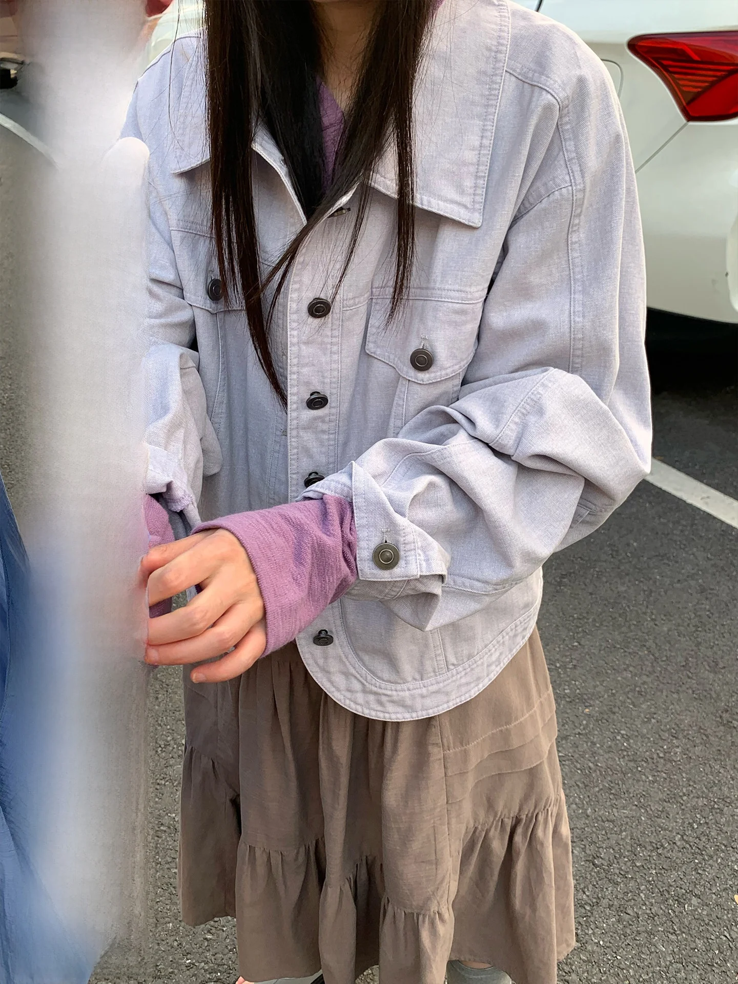 COK Early Spring Commute Sle Women's Jaet Simple Waed 00 Cotton Curved Hem Long Sve Loose Fit Cotton Coat
COK Early Spring Commute Sle Women's Jaet Simple Waed 00 Cotton Curved Hem Long Sve Loose Fit Cotton Coat