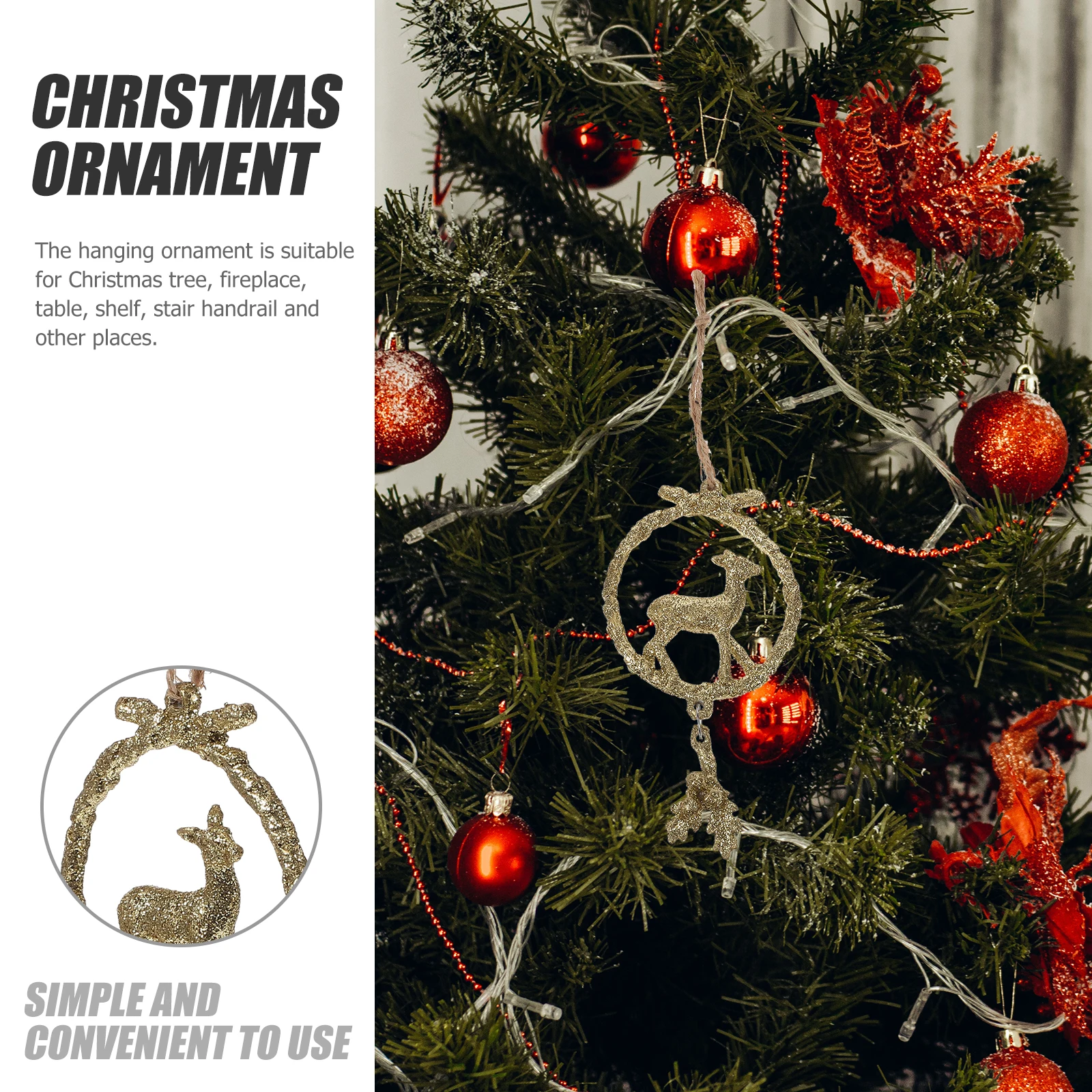 White Resin Christmas Tree Elk Pendant Fine Craftsmanship Xmas Hanging Decorations Festive Atmosphere
White Resin Christmas Tree Elk Pendant Fine Craftsmanship Xmas Hanging Decorations Festive Atmosphere