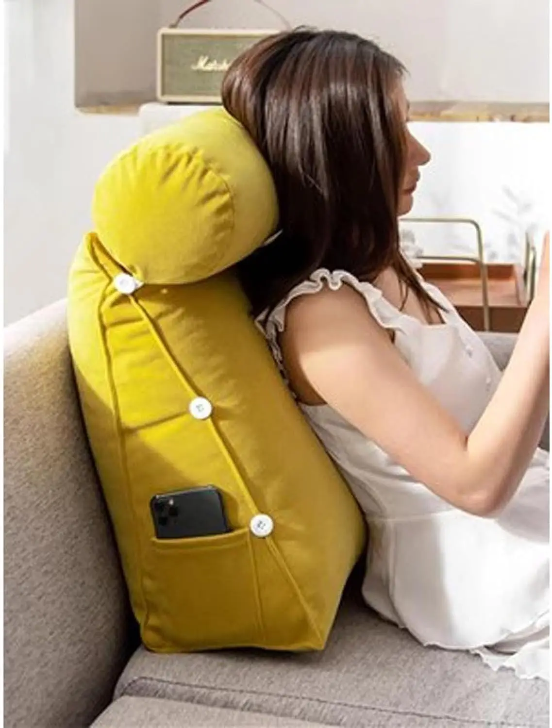 Bed Triangular Cushion Chair Bedside Lumbar Backrest Lounger Lazy Office Living Room Reading Pillow Household Decor
Bed Triangular Cushion Chair Bedside Lumbar Backrest Lounger Lazy Office Living Room Reading Pillow Household Decor