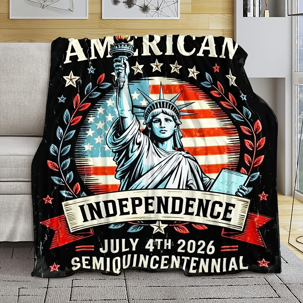 1pc 250 Years Of American Blanket 2D Printed Soft Cozy Flannel Throw Blanket for Bed Couch Sofa Camping Travel Warm Blanket Gift
1pc 250 Years Of American Blanket 2D Printed Soft Cozy Flannel Throw Blanket for Bed Couch Sofa Camping Travel Warm Blanket Gift