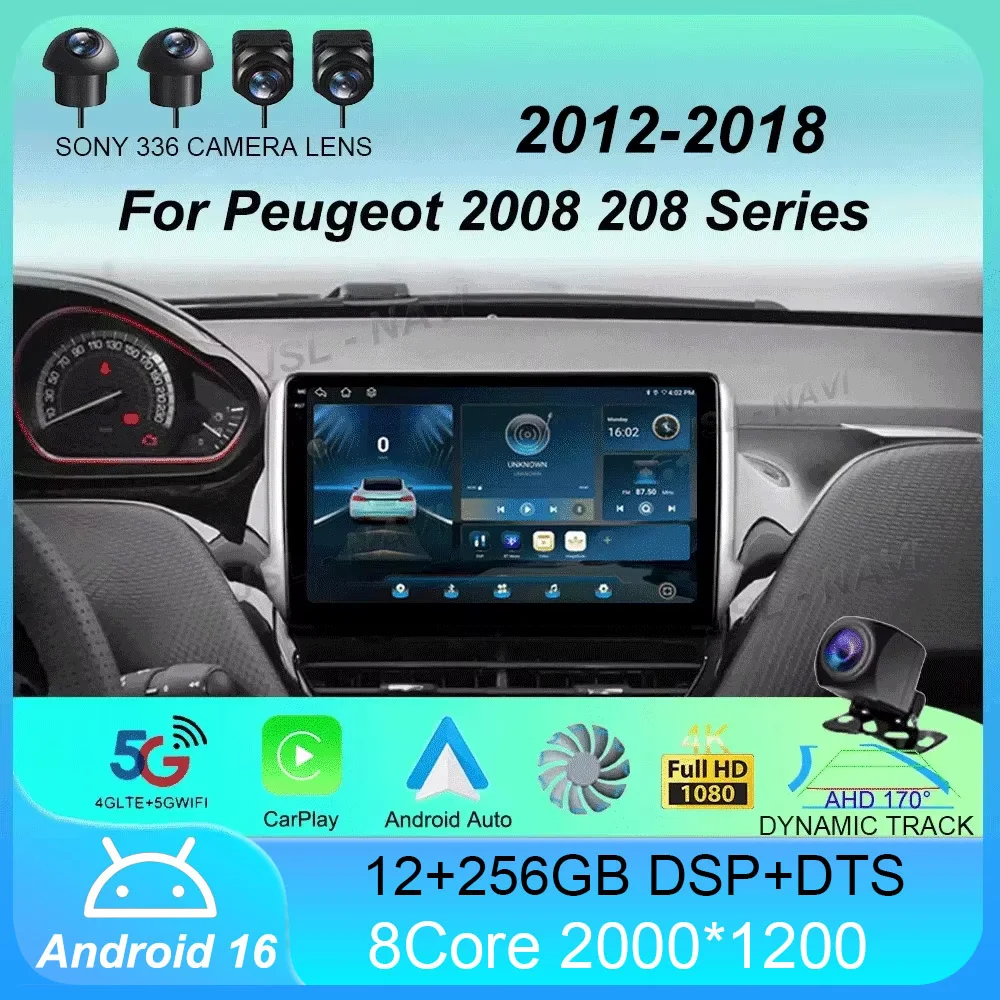 Car radio Android 16 Navigation Multimedia Player For Peugeot 2008 208 Series 2012 2013 2014 - 2018 Carplay Auto Stereo BT video
Car radio Android 16 Navigation Multimedia Player For Peugeot 2008 208 Series 2012 2013 2014 - 2018 Carplay Auto Stereo BT video