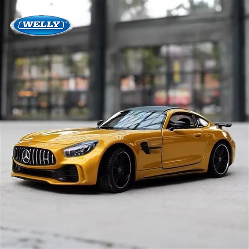 Welly 1:24 Mercedes Benz AMG GT R, модель спортивного автомобиля из сплава, литье под давлением, металлический гоночный автомобиль, модель автомобиля, имитация детских игрушек, подарок
Welly 1:24 Mercedes Benz AMG GT R, модель спортивного автомобиля из сплава, литье под давлением, металлический гоночный автомобиль, модель автомобиля, имитация детских игрушек, подарок