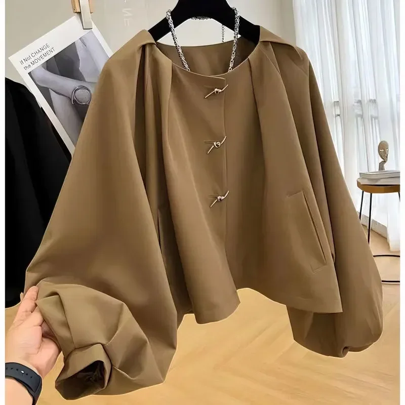 Spring Autumn Women's French Style Round Neck Cropped Jacket Loose Fit Sensibility Niche Wind Clothes
Spring Autumn Women's French Style Round Neck Cropped Jacket Loose Fit Sensibility Niche Wind Clothes