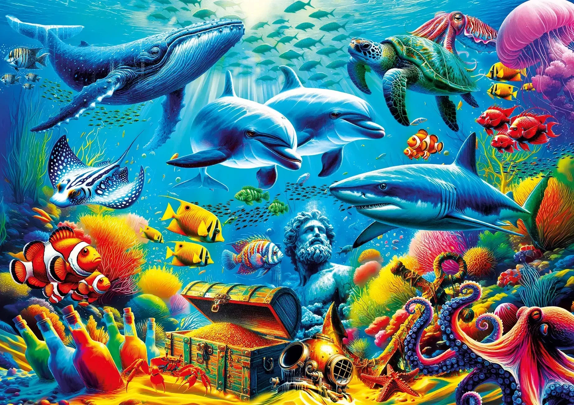 Jigsaw Puzzle 1000 Pieces Treasure Under The Sea Puzzle Home Decor for Adults Game Family Fun Puzzles Educational Toys for Kids
Jigsaw Puzzle 1000 Pieces Treasure Under The Sea Puzzle Home Decor for Adults Game Family Fun Puzzles Educational Toys for Kids