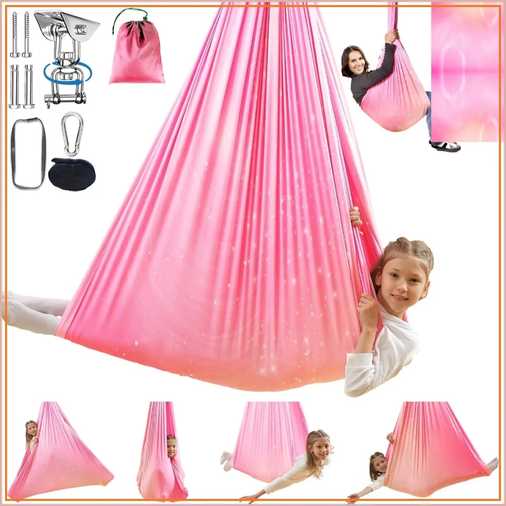 Therapy Cuddle Hammock Chair with 360° Swivel Hanger Kit, Adjustable for Indoor & Outdoor Use, for Autism and ADHD
Therapy Cuddle Hammock Chair with 360° Swivel Hanger Kit, Adjustable for Indoor & Outdoor Use, for Autism and ADHD