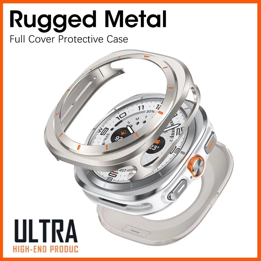 Rugged Aluminum Alloy Metal Case for Samsung Galaxy Watch Ultra 47mm Protective Case Full Cover Metal Hard Case Watch Protector
Rugged Aluminum Alloy Metal Case for Samsung Galaxy Watch Ultra 47mm Protective Case Full Cover Metal Hard Case Watch Protector