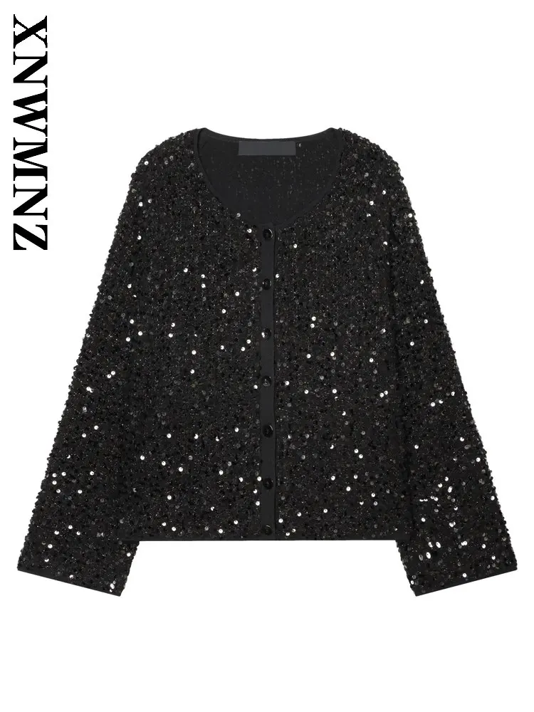 XNWMNZ 2025, новая зимняя женская вечерняя вечеринка, куртка с длинными рукавами и круглым воротником, модное повседневное осеннее женское черное клубное тонкое пальто
XNWMNZ 2025, новая зимняя женская вечерняя вечеринка, куртка с длинными рукавами и круглым воротником, модное повседневное осеннее женское черное клубное тонкое пальто