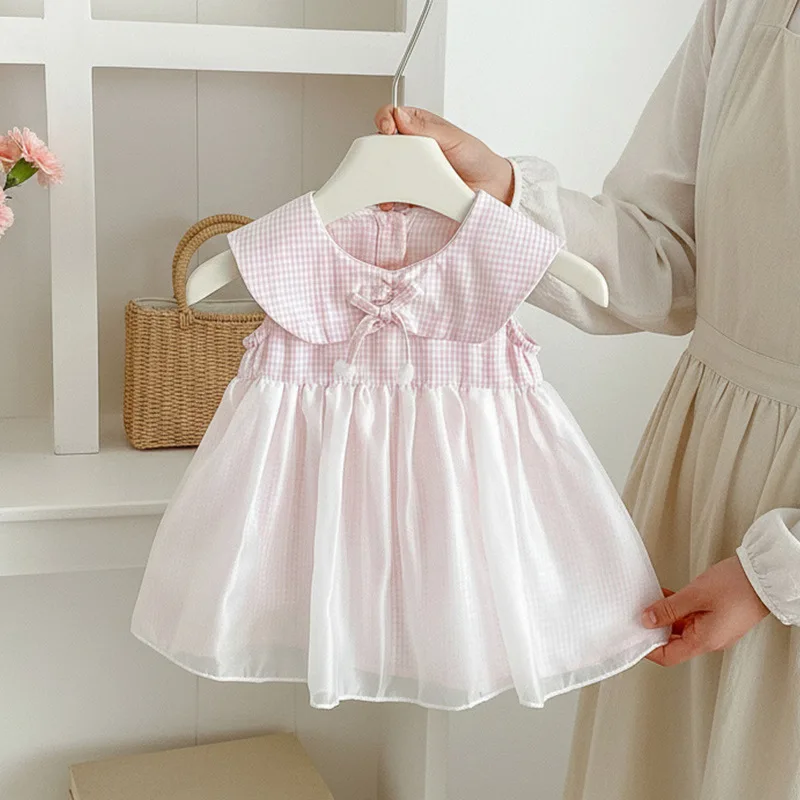 2026 Sweet and Fresh Style Summer New Fashionable Doll Collar Splicing Mesh Princess Skirt
2026 Sweet and Fresh Style Summer New Fashionable Doll Collar Splicing Mesh Princess Skirt