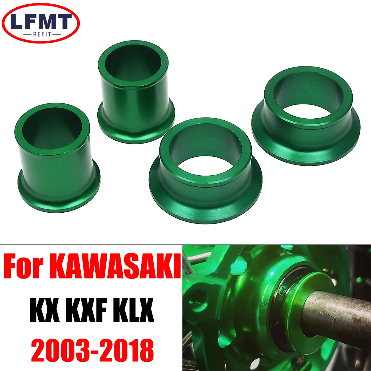 CNC Aluminium Front Rear Wheel Hub Spacer For Kawasaki KX 125 250 2003-2008 KXF250 2004 KXF450 2006-2018 KLX 450R 08-2015 KX125
CNC Aluminium Front Rear Wheel Hub Spacer For Kawasaki KX 125 250 2003-2008 KXF250 2004 KXF450 2006-2018 KLX 450R 08-2015 KX125