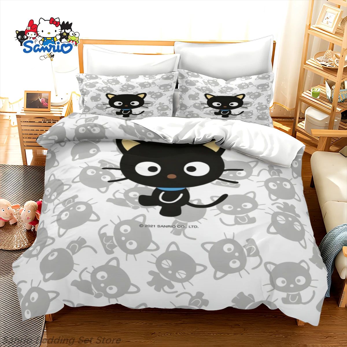 Sanrio Chococat Bedding Set Kawaii Black Cat Duvet Cover with Pillowcases Japanese Anime Quilt Cover for Bedroom Decor Gift
Sanrio Chococat Bedding Set Kawaii Black Cat Duvet Cover with Pillowcases Japanese Anime Quilt Cover for Bedroom Decor Gift