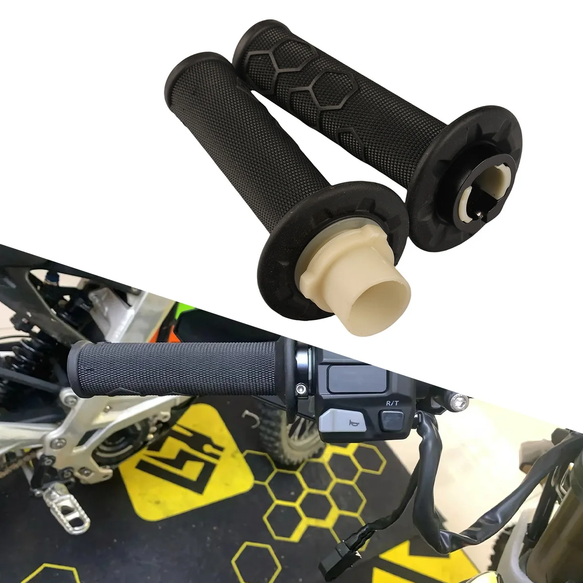 Electric Motorcycle Throttle Turn Grip Handlebar Accelerated Handle Throttle Rubber Grips For SURRON SUR-RON Ultra Bee UltraBee
Electric Motorcycle Throttle Turn Grip Handlebar Accelerated Handle Throttle Rubber Grips For SURRON SUR-RON Ultra Bee UltraBee