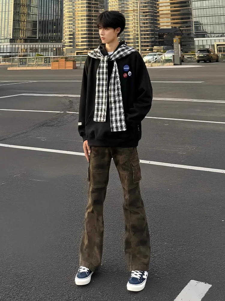 Outdoor Camouflage Work Pants Men's High Waist Straight Leg Jeans Slim Fit High Street Vibe Autumn Faion Casual Wear
Outdoor Camouflage Work Pants Men's High Waist Straight Leg Jeans Slim Fit High Street Vibe Autumn Faion Casual Wear