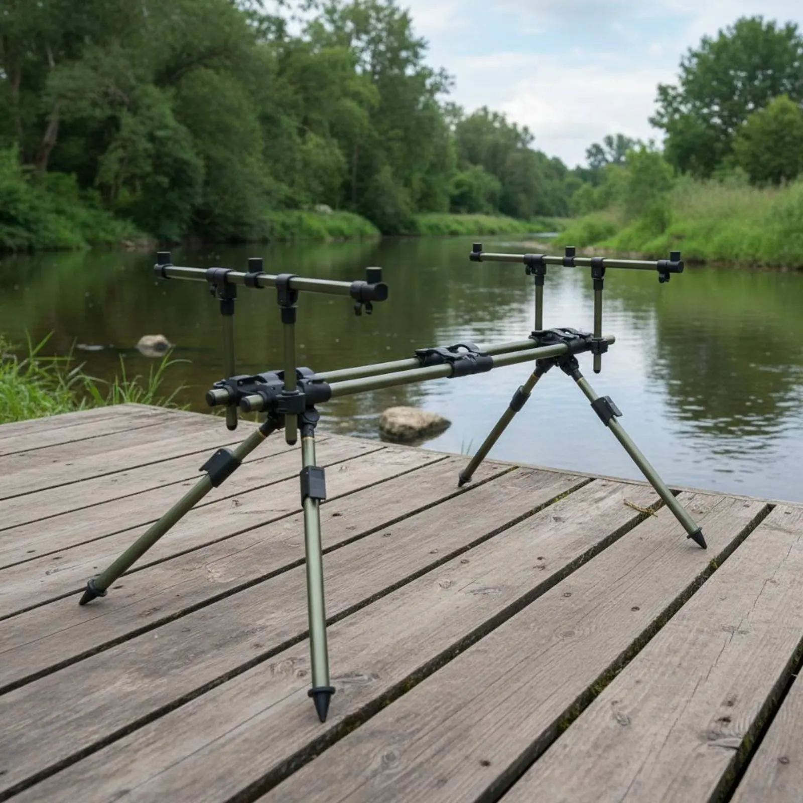 Tripod Fishing Rod Holder Aluminum Alloy 3-Rod Stand Telescopic Fishing Bracket Portable Collapsible Legs for Anglers, Riverbank
Tripod Fishing Rod Holder Aluminum Alloy 3-Rod Stand Telescopic Fishing Bracket Portable Collapsible Legs for Anglers, Riverbank