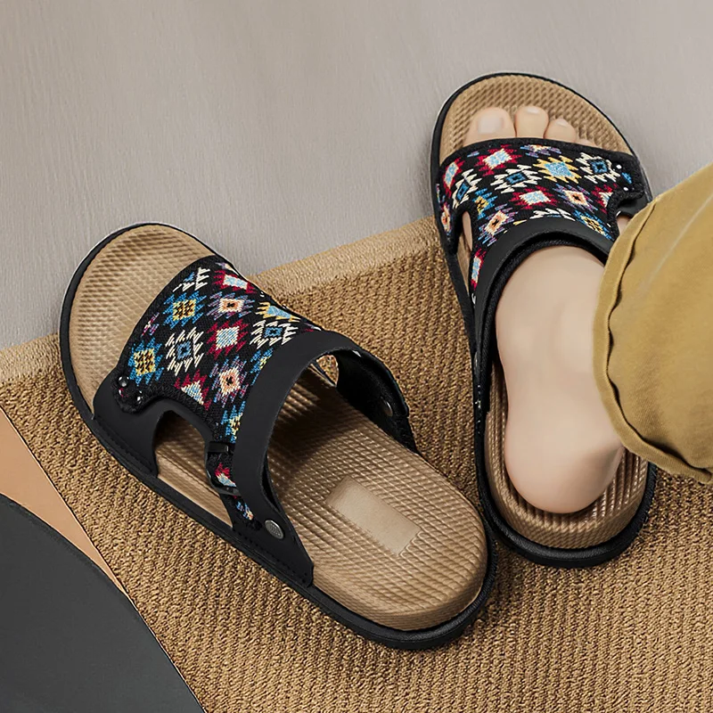 Men's Summer Outdoor Wear Anti-Slip Wear-Resistant Soft Bottom Sandals Two-Purpose Driving Sports Casual Beach Slippers
Men's Summer Outdoor Wear Anti-Slip Wear-Resistant Soft Bottom Sandals Two-Purpose Driving Sports Casual Beach Slippers