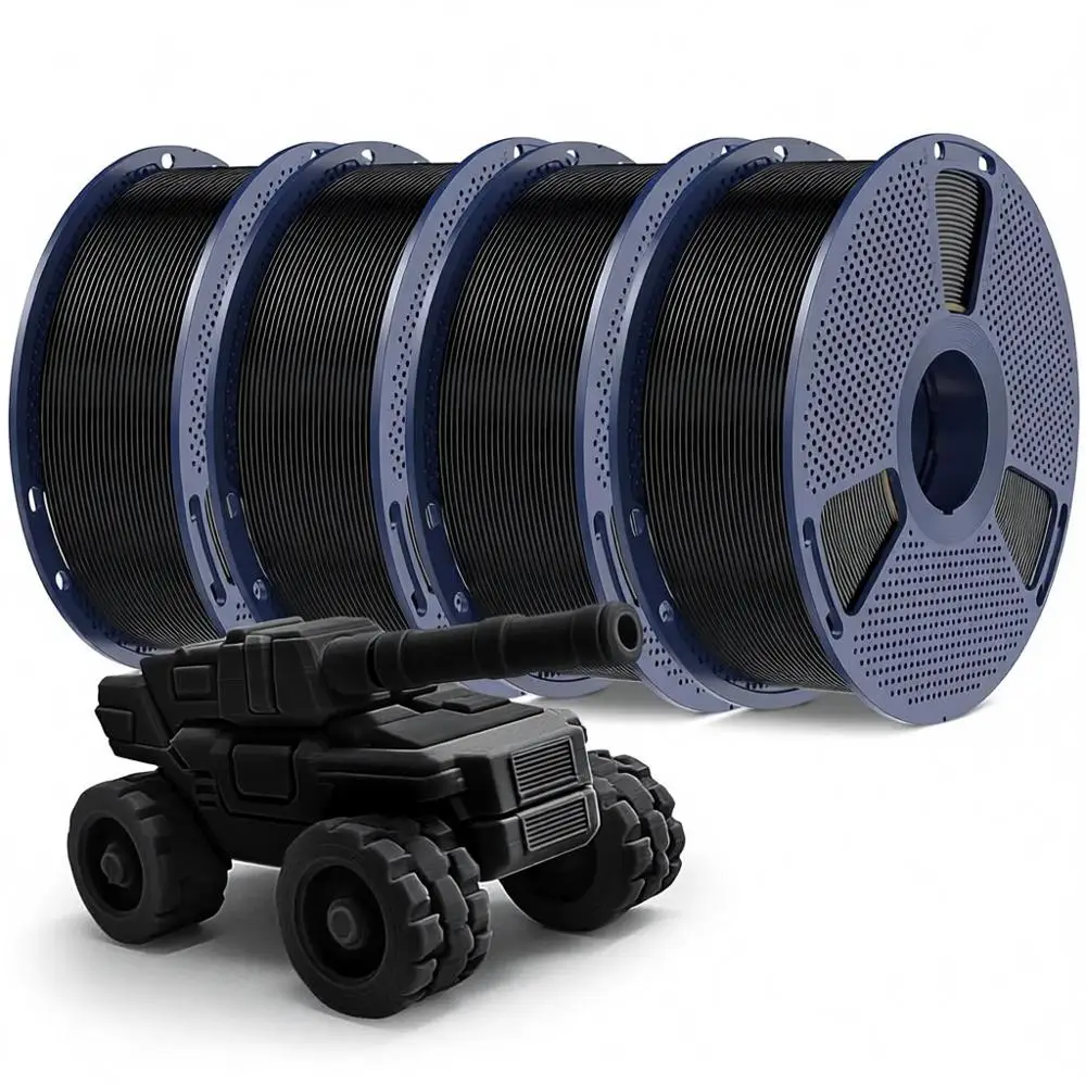1.75mm 4kg PETG Filament, Ultra Tough, Heat Optimized, Odorless, Black, 4 Packs for 3D Printing with +/- 0.02mm Accuracy
1.75mm 4kg PETG Filament, Ultra Tough, Heat Optimized, Odorless, Black, 4 Packs for 3D Printing with +/- 0.02mm Accuracy