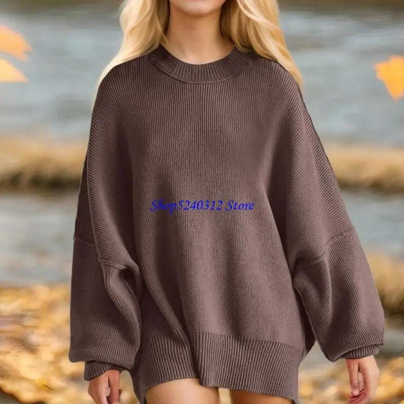 634C женский свитер с вертикальными ребристыми манжетами и рукавами «летучая мышь», боковой разрез, круглый вырез, свободный
634C женский свитер с вертикальными ребристыми манжетами и рукавами «летучая мышь», боковой разрез, круглый вырез, свободный