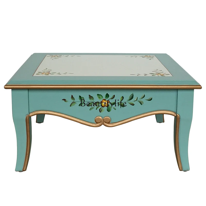 European and American Style Retro Painted Bay Window Small Tea Table Tatami Kang Table
European and American Style Retro Painted Bay Window Small Tea Table Tatami Kang Table